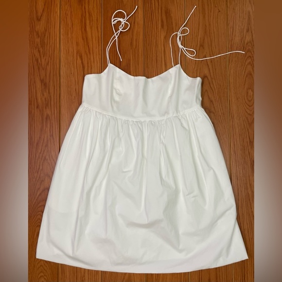 LPA Daria Tie Strap Mini Cotton Dress White Size XL - Picture 2 of 9